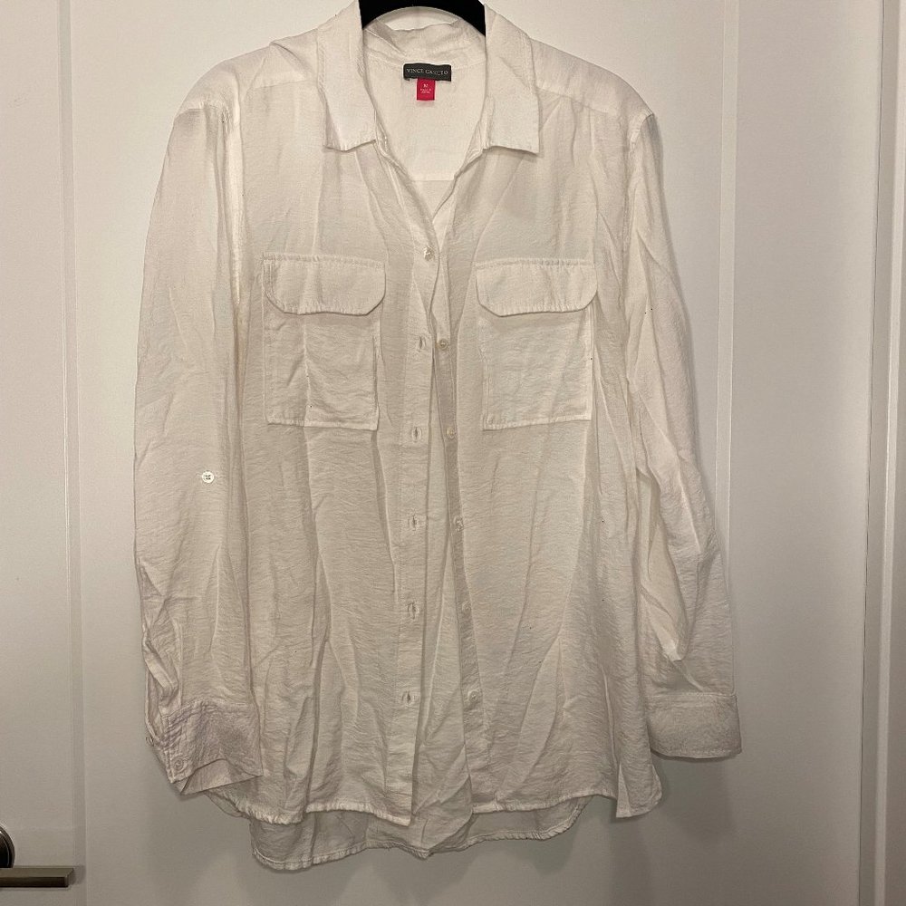Vince Camuto white button down size M
